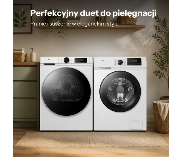 ZESTAW TCL Suszarka DP0844WE0PL+Pralka FF0824WA1PL+Łącznik MELICONI - 1570616 - zdjęcie 2